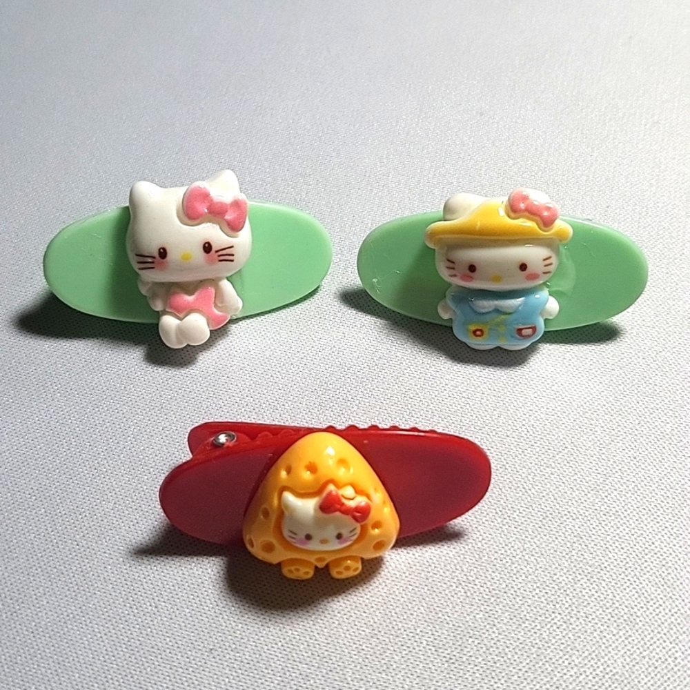 Hello Kitty Hair Clips Set - 3pcs
